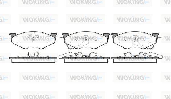 Woking P4513.00 - Kit pastiglie freno, Freno a disco autozon.pro