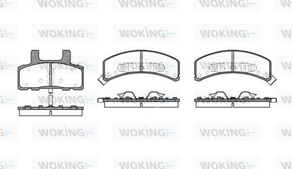 Woking P4523.02 - Kit pastiglie freno, Freno a disco autozon.pro