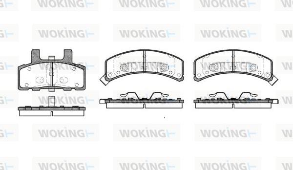 Woking P4523.32 - Kit pastiglie freno, Freno a disco autozon.pro