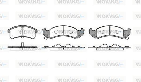 Woking P4693.00 - Kit pastiglie freno, Freno a disco autozon.pro