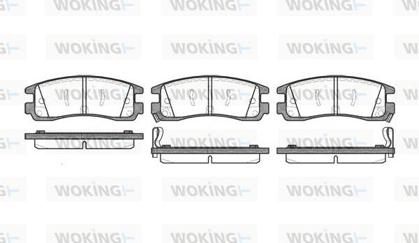 Woking P4663.22 - Kit pastiglie freno, Freno a disco autozon.pro