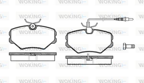 Woking P4003.02 - Kit pastiglie freno, Freno a disco autozon.pro