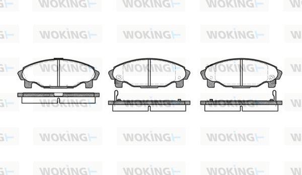 Woking P4013.02 - Kit pastiglie freno, Freno a disco autozon.pro