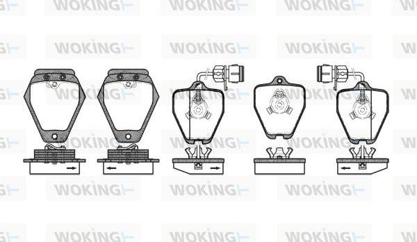 Woking P4083.02 - Kit pastiglie freno, Freno a disco autozon.pro