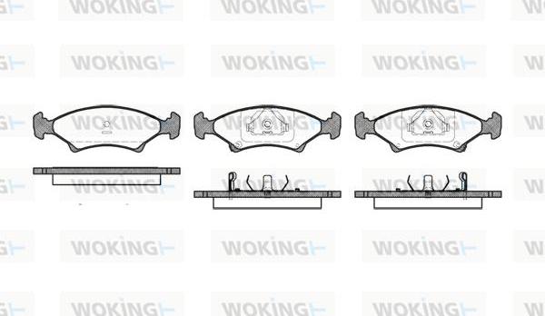 Woking P4023.02 - Kit pastiglie freno, Freno a disco autozon.pro