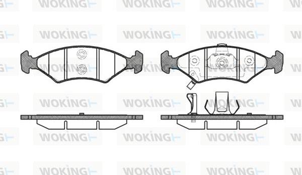 Woking P4023.22 - Kit pastiglie freno, Freno a disco autozon.pro