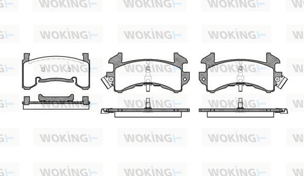 Woking P4153.00 - Kit pastiglie freno, Freno a disco autozon.pro