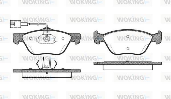 Woking P4893.42 - Kit pastiglie freno, Freno a disco autozon.pro