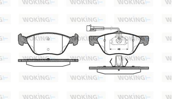 Woking P4893.02 - Kit pastiglie freno, Freno a disco autozon.pro