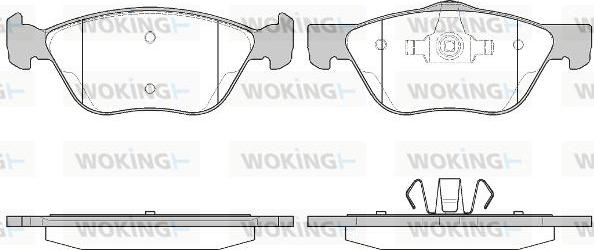 Woking P4893.20 - Kit pastiglie freno, Freno a disco autozon.pro