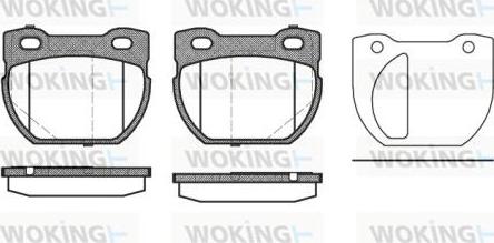 Woking P4843.20 - Kit pastiglie freno, Freno a disco autozon.pro