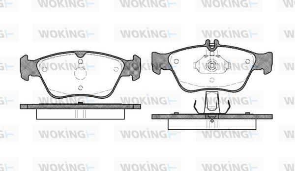 Woking P4863.00 - Kit pastiglie freno, Freno a disco autozon.pro