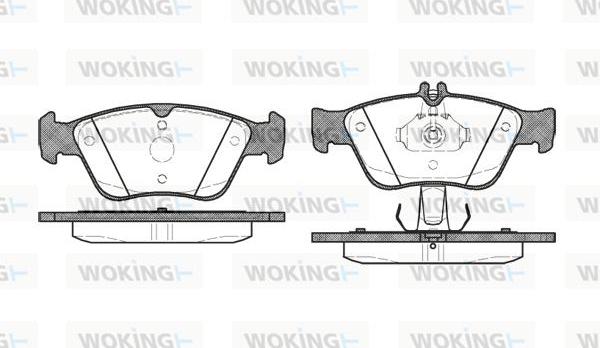 Woking P4863.10 - Kit pastiglie freno, Freno a disco autozon.pro