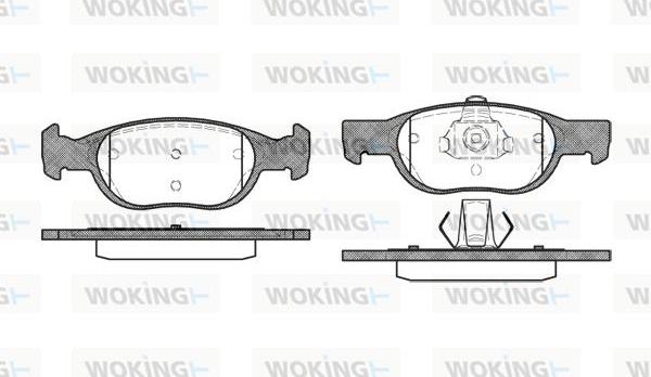 Woking P4883.10 - Kit pastiglie freno, Freno a disco autozon.pro