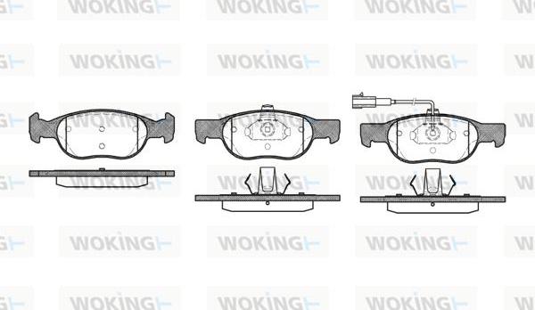 Woking P4883.31 - Kit pastiglie freno, Freno a disco autozon.pro