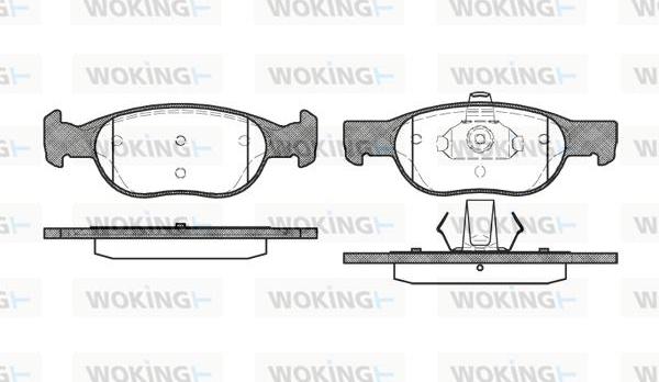 Woking P4883.20 - Kit pastiglie freno, Freno a disco autozon.pro