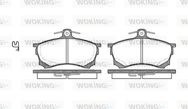 Woking P4823.00 - Kit pastiglie freno, Freno a disco autozon.pro