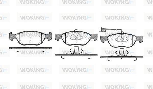 Woking P4873.11 - Kit pastiglie freno, Freno a disco autozon.pro