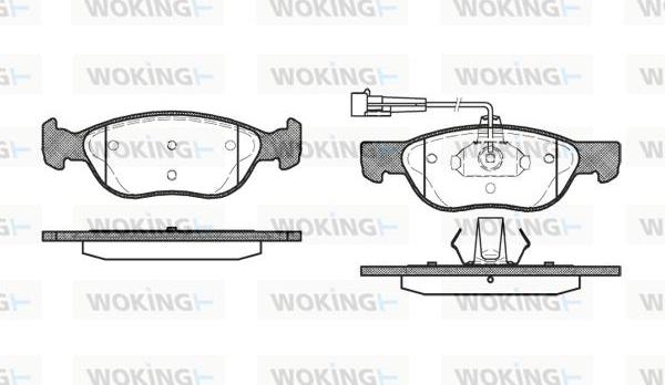 Woking P4873.12 - Kit pastiglie freno, Freno a disco autozon.pro