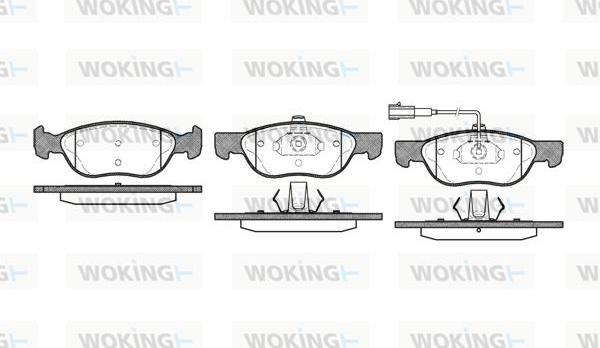 Woking P4873.21 - Kit pastiglie freno, Freno a disco autozon.pro