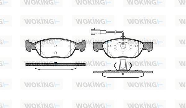 Woking P4873.22 - Kit pastiglie freno, Freno a disco autozon.pro