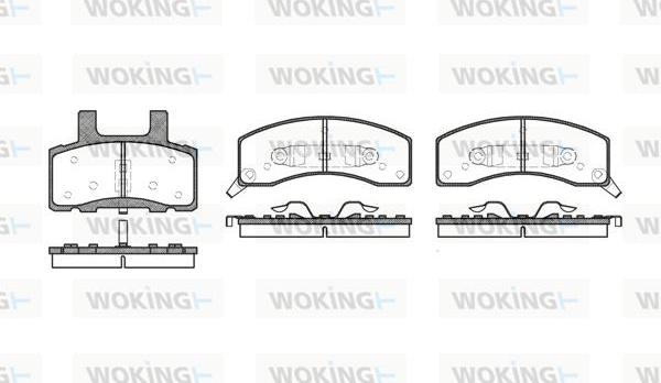 Woking P4303.02 - Kit pastiglie freno, Freno a disco autozon.pro