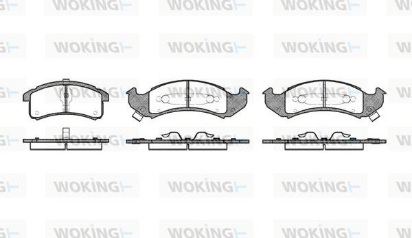 Woking P4373.02 - Kit pastiglie freno, Freno a disco autozon.pro