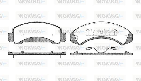 Woking P4233.00 - Kit pastiglie freno, Freno a disco autozon.pro