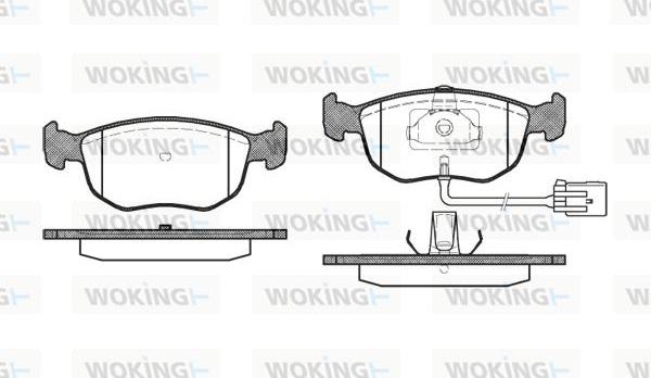 Woking P4753.02 - Kit pastiglie freno, Freno a disco autozon.pro