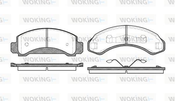 Woking P4723.00 - Kit pastiglie freno, Freno a disco autozon.pro