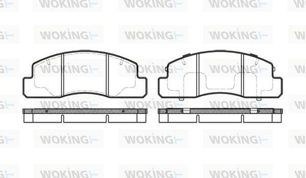 Woking P5953.00 - Kit pastiglie freno, Freno a disco autozon.pro