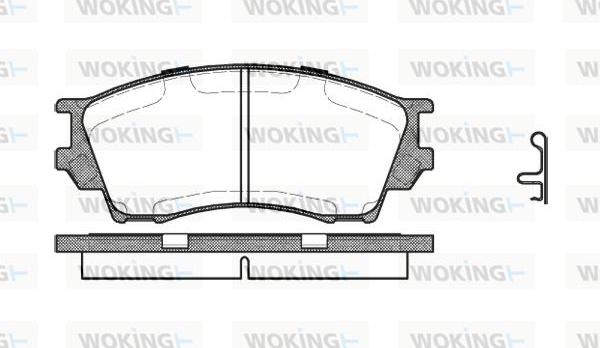 Woking P5913.00 - Kit pastiglie freno, Freno a disco autozon.pro