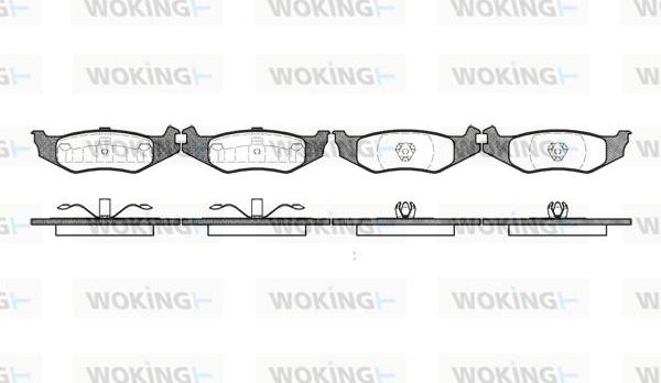 Woking P5933.00 - Kit pastiglie freno, Freno a disco autozon.pro