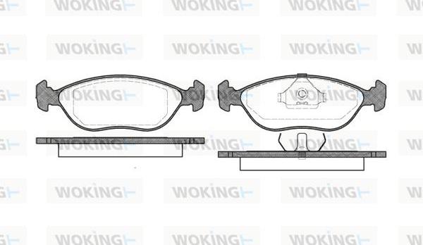 Woking P5443.00 - Kit pastiglie freno, Freno a disco autozon.pro