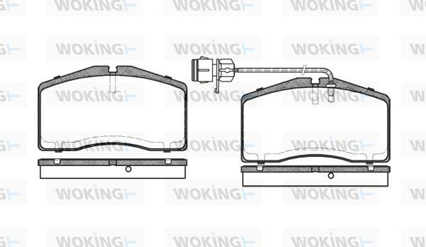 Woking P5483.12 - Kit pastiglie freno, Freno a disco autozon.pro