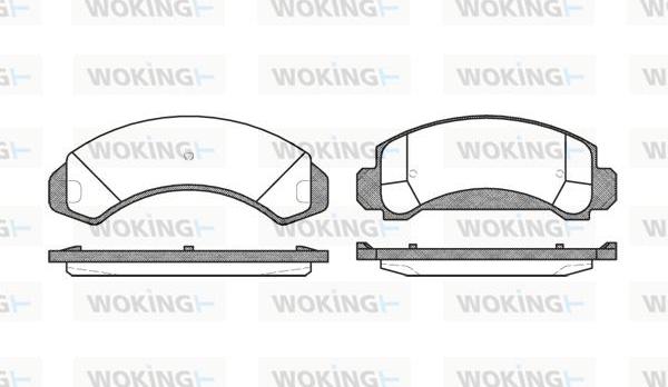 Woking P5543.00 - Kit pastiglie freno, Freno a disco autozon.pro