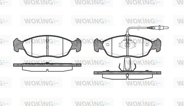 Woking P5613.02 - Kit pastiglie freno, Freno a disco autozon.pro