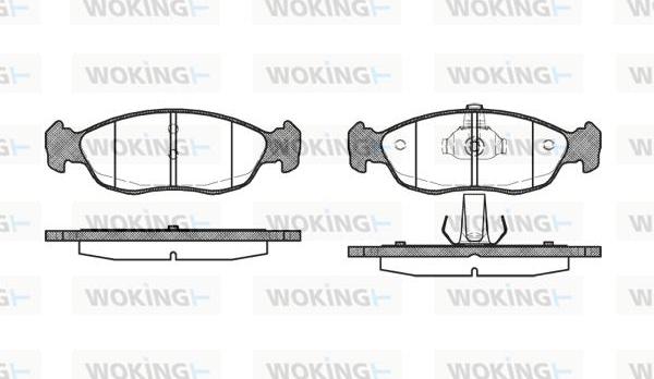 Woking P5613.10 - Kit pastiglie freno, Freno a disco autozon.pro