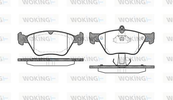 Woking P5683.00 - Kit pastiglie freno, Freno a disco autozon.pro