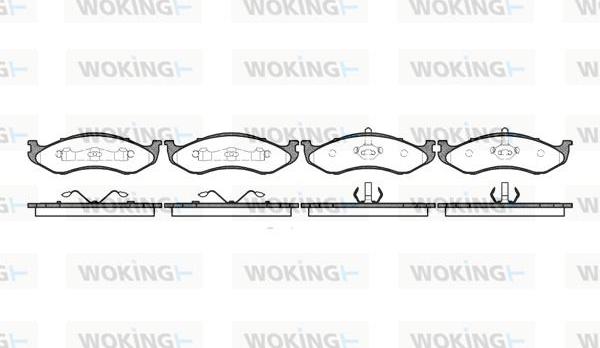 Woking P5673.00 - Kit pastiglie freno, Freno a disco autozon.pro