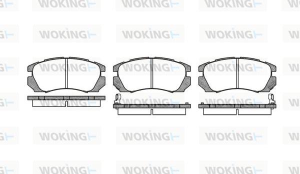 Woking P5033.02 - Kit pastiglie freno, Freno a disco autozon.pro