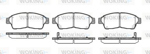 Woking P5023.42 - Kit pastiglie freno, Freno a disco autozon.pro