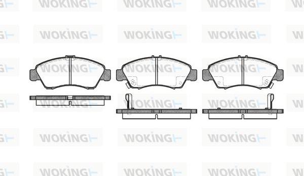 Woking P5193.02 - Kit pastiglie freno, Freno a disco autozon.pro