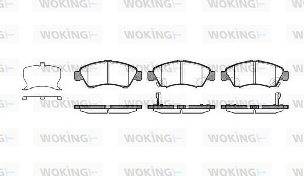 Woking P5193.22 - Kit pastiglie freno, Freno a disco autozon.pro