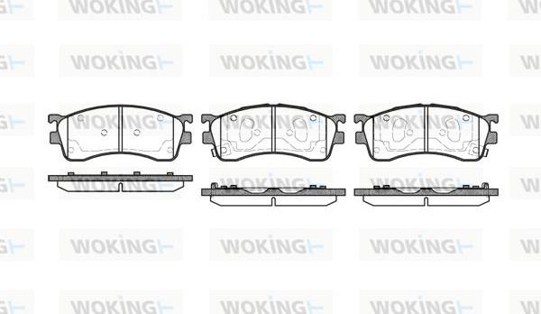 Woking P5153.52 - Kit pastiglie freno, Freno a disco autozon.pro