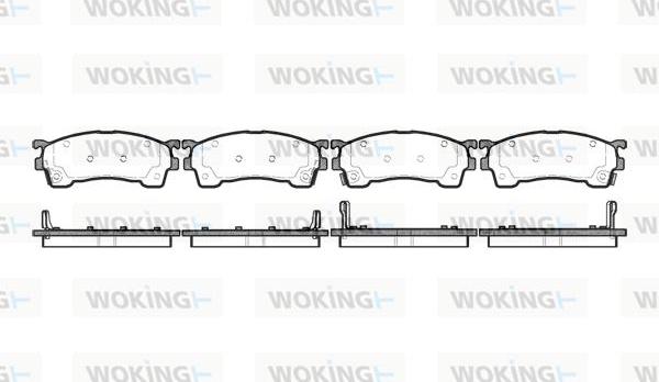 Woking P5153.04 - Kit pastiglie freno, Freno a disco autozon.pro