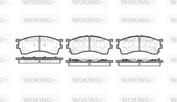 Woking P5153.12 - Kit pastiglie freno, Freno a disco autozon.pro