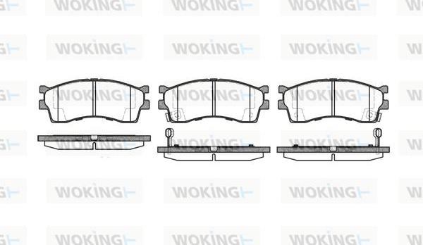 Woking P5153.32 - Kit pastiglie freno, Freno a disco autozon.pro