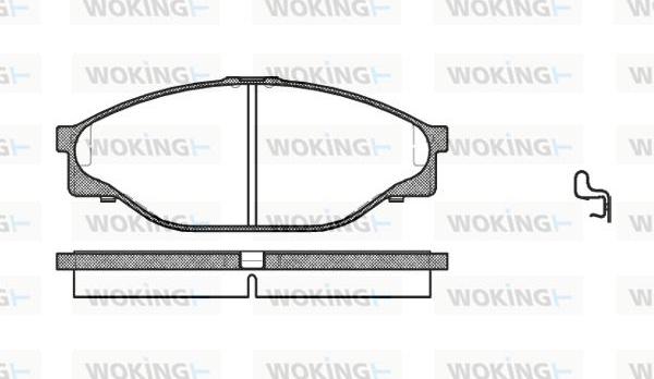 Woking P5123.20 - Kit pastiglie freno, Freno a disco autozon.pro