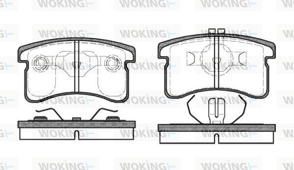 Woking P5893.00 - Kit pastiglie freno, Freno a disco autozon.pro